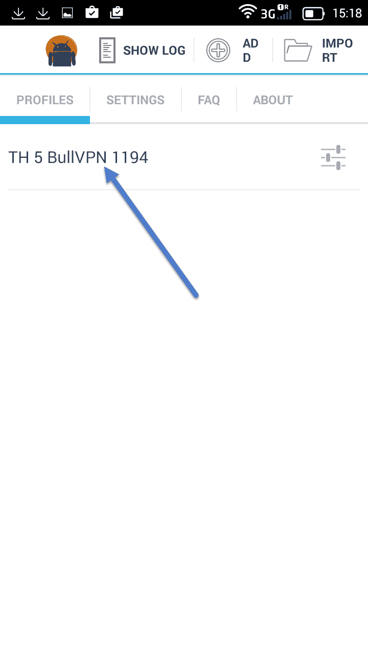 Installation Openvpn Android step 12