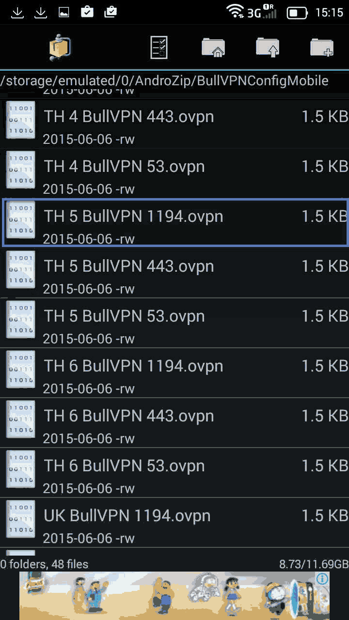 Installation Openvpn Android step 7