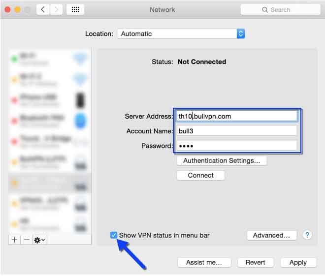 Set IPSec for Mac OS X