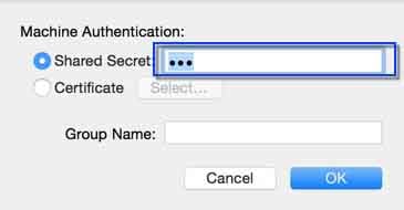Set IPSec for Mac OS X