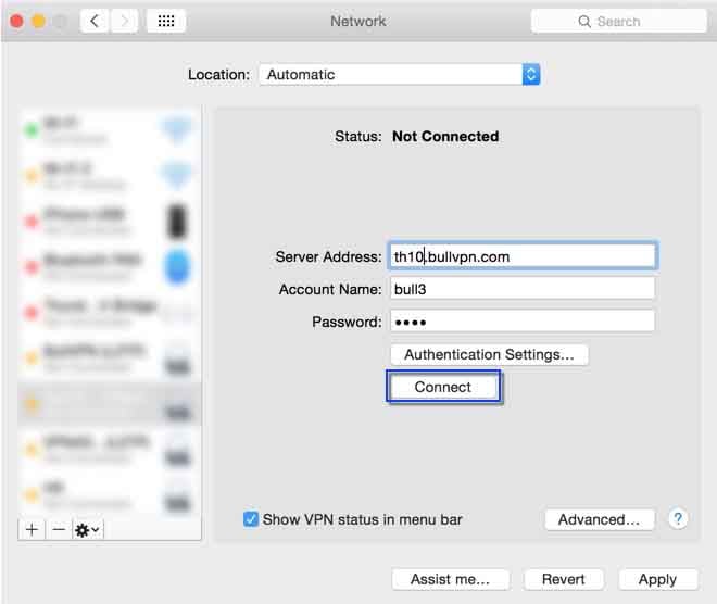 Set IPSec for Mac OS X
