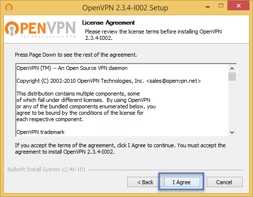 ขั้นตอนการติดตั้งโปรแกรม OpenVPN Installer ขั้นตอนที่ 3
