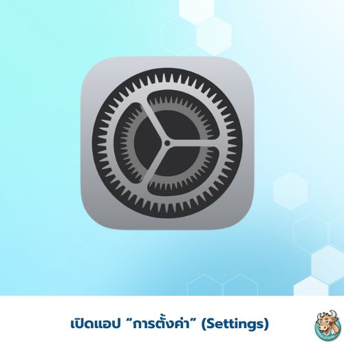 เปิดแอป “การตั้งค่า” (Settings) บนอุปกรณ์ iOS