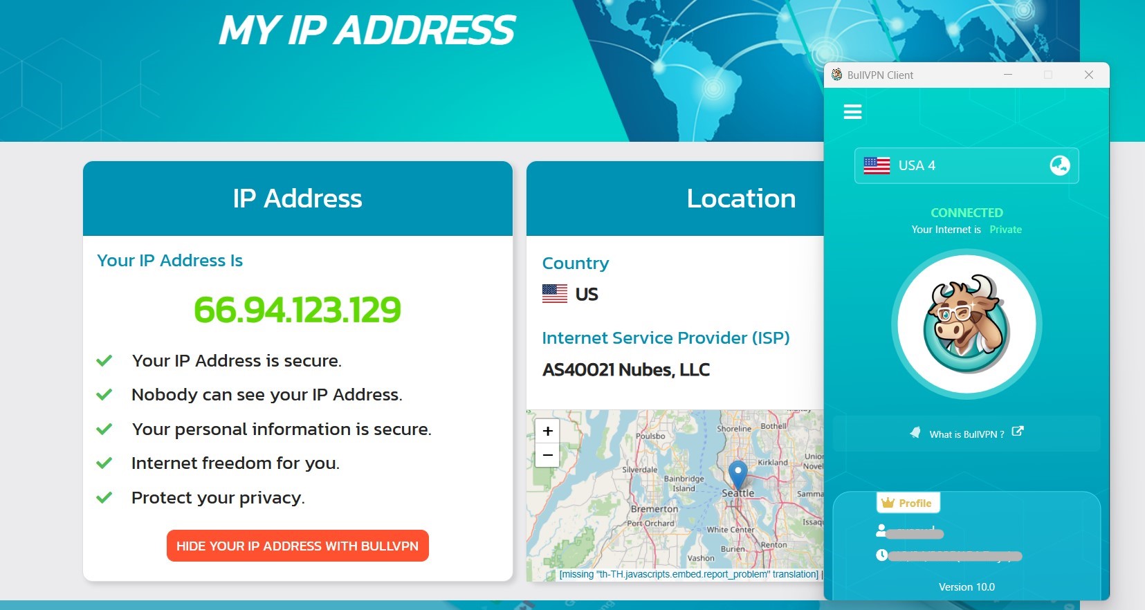 Check Your IP Address with BullVPN