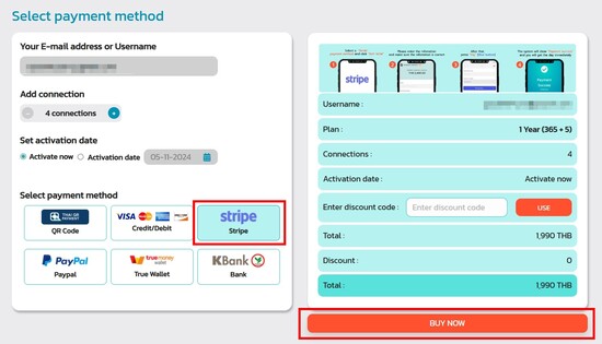 How to Pay BullVPN with Stripe