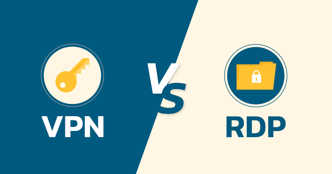 How does a VPN differ from Remote Desktop Protocol?